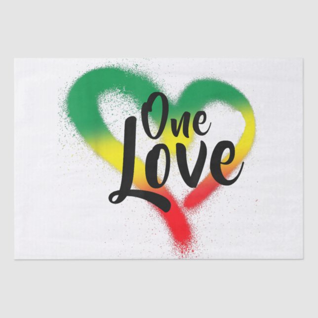 Papel De Seda One Love One Heart Reggae Vibes (Frente )