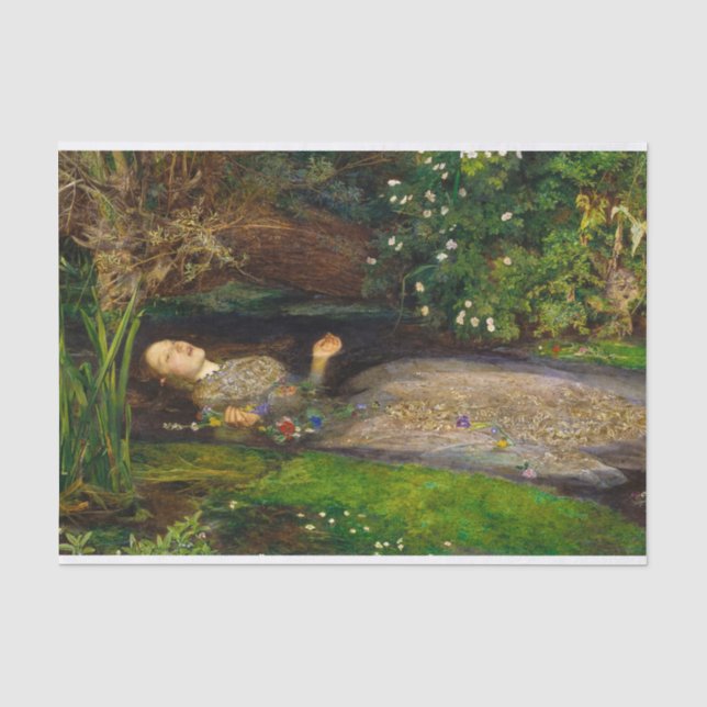 Papel De Seda Ophelia de John Everett Millais (Frente )