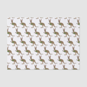 Papel De Seda Óptica ilustração de canguru australiano feliz