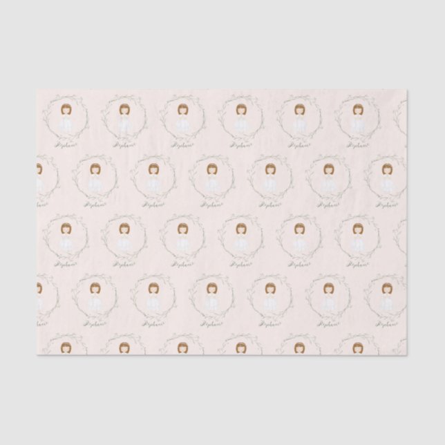 Papel De Seda Oração de Menina Comunitária (Frente )