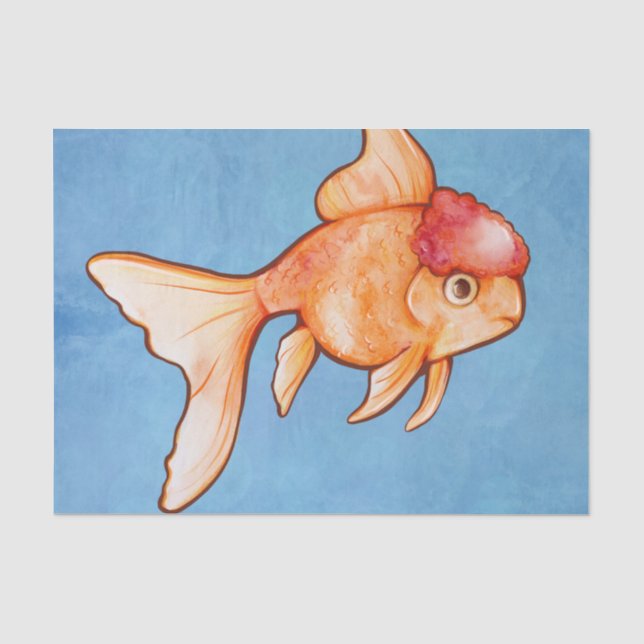 Papel De Seda Oranda Goldfish (Frente )