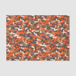 Papel De Seda Orange & Brown Camo