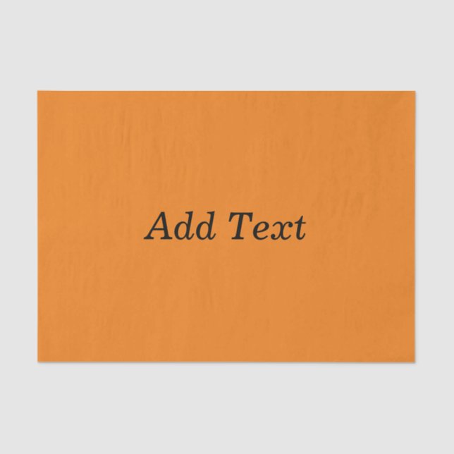 Papel De Seda Orange Create Your Own Add Text Custom (Frente )