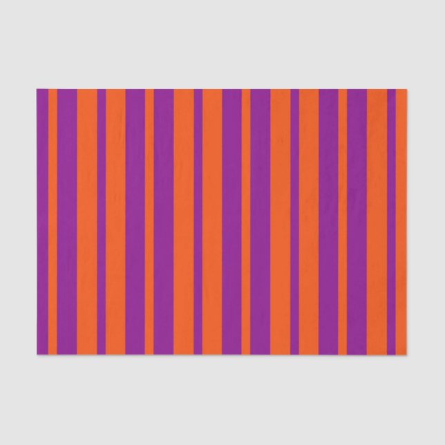 Papel De Seda Orange Purple Stylish Stripes Pattern Design  (Frente )