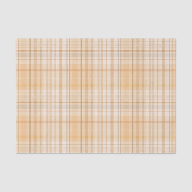 Papel De Seda Orange Spice Tartan Xadrez (Frente )