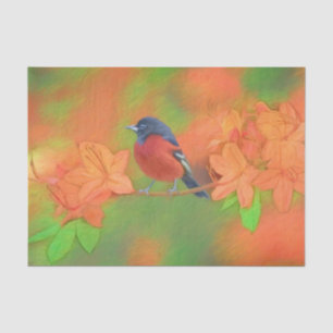 Papel De Seda Orchard Oriole Songbird Pintura Original