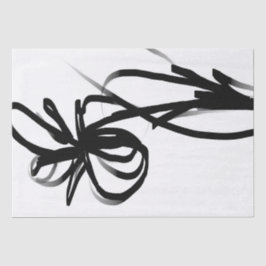 Papel De Seda Orchid Blanc: Abstrato branco e preto