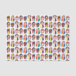 Papel De Seda Orgulho gay arco-íris bandeiras de gênero barba ho