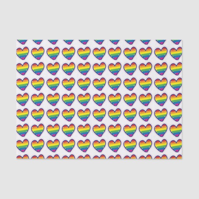 Papel De Seda Orgulho gay Love Heart (Frente )