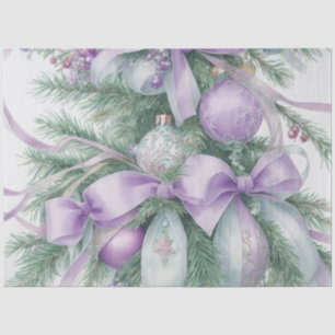 Papel De Seda Ornações Faixa de Fita Evergreen Roxo Verde