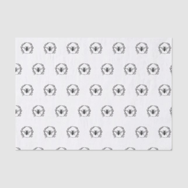 Papel De Seda Ornamentado Vintage Bee (Frente )