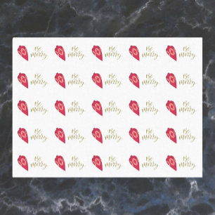 Papel De Seda Ornamento De Cor De Berry Festivo Seja Feliz
