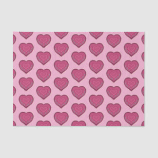 Papel De Seda Ornamento decorado com coração cor-de-rosa estilo 