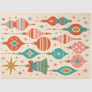 Papel De Seda Ornamentos de Feliz do século médio Retrocedendo N