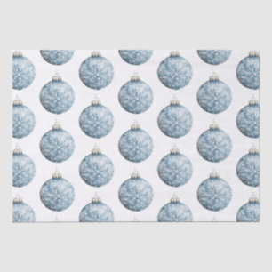 Papel De Seda Ornamentos de Flocos de Neve de Natal Branco Azul