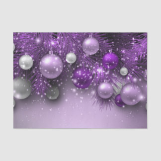 Papel De Seda Ornamentos de Natal - Púrpura