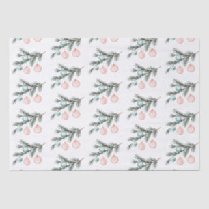 Papel De Seda Ornamentos de Ramificação de Árvore de Natal Rosa