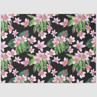 Papel De Seda Orquídeas Aquarelas Design 27
