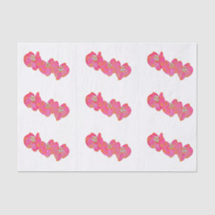 Papel De Seda Orquídeas cor-de-água rosa Elegante floral tropica