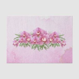 Papel De Seda Orquídeas Rosa bonito Floral
