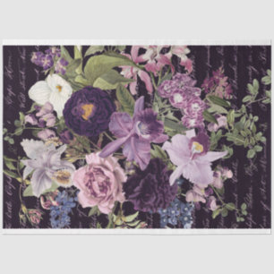 Papel De Seda Orquídeas roxas - buquê floral