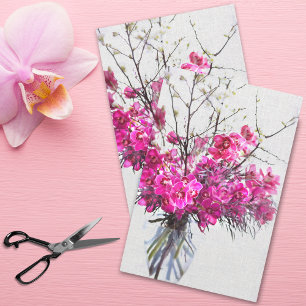 Papel De Seda Orquídeas Tigre Roxo