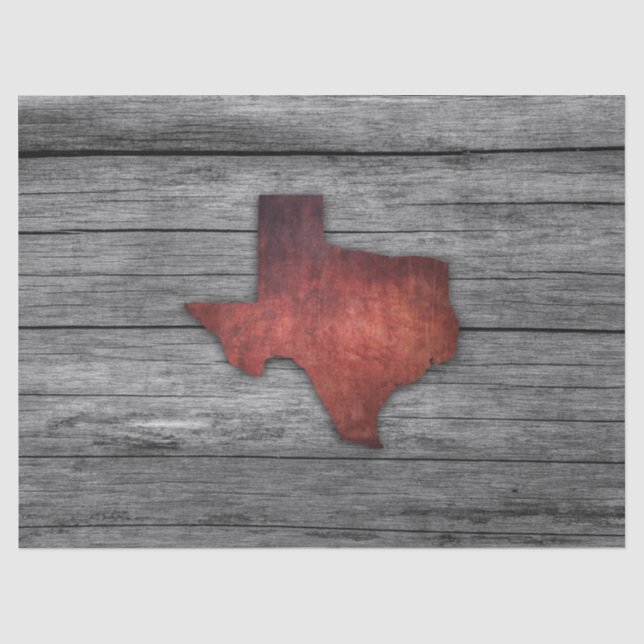 Papel De Seda Os conselhos de madeira de Texas (vermelhos) (Frente )