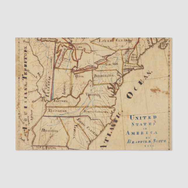 Papel De Seda Os Estados Unidos da América 2 (Frente )