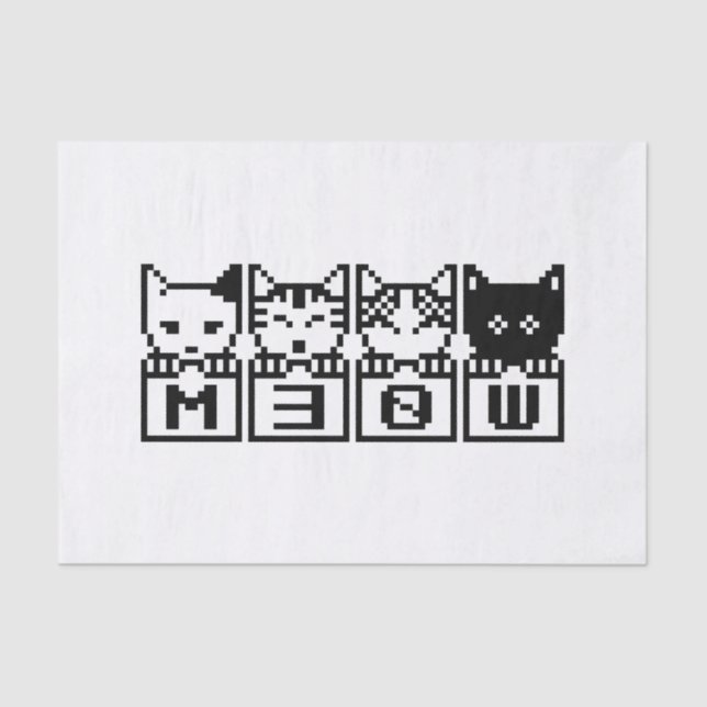 PAPEL DE SEDA OS GATOS DE 8 BITS M30W (Frente )