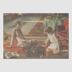 Papel De Seda Os Jogadores de Xadrez (por John Lavery)