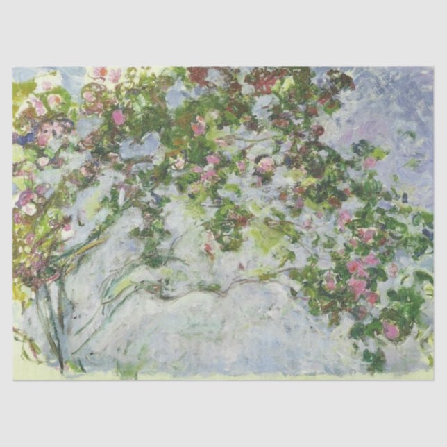 Papel De Seda Os Rosas de Claude Monet (Frente )