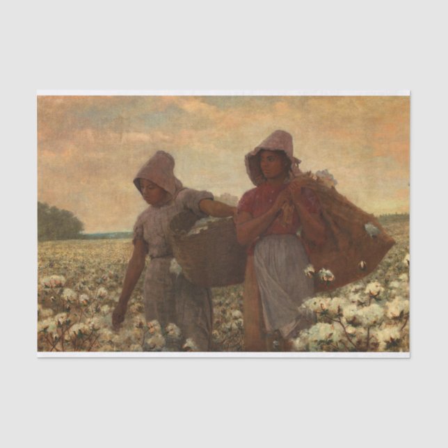 Papel De Seda Os Seleteiros de Algodão de Winslow Homer (Frente )