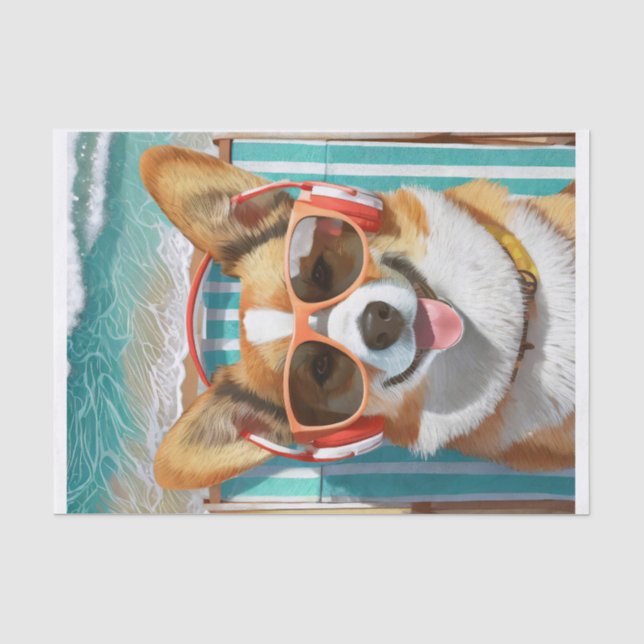 Papel De Seda Oscar faz a Riviera, Corgi Amando a Vida (Frente )