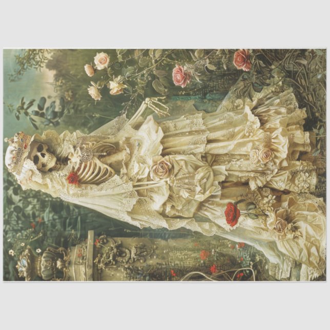 Papel De Seda Ossos bonito (Frente )