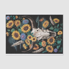Papel De Seda Ossos e Flores, Flores Silvestres e Velho Oeste