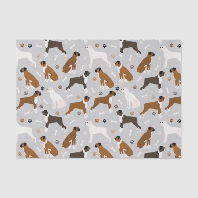 Papel De Seda Ossos e patas do cão-boxim (Frente )