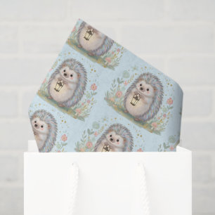 Papel De Seda ouriço fofo com padrão de lanterna