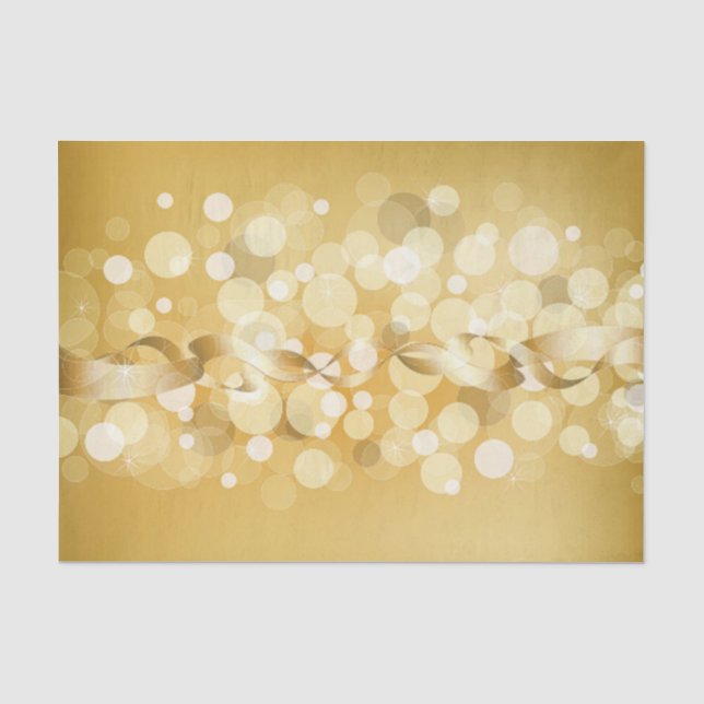 Papel De Seda ouro,amarelo,brilho,boque,órbitas,círculo,padrão,e (Frente )