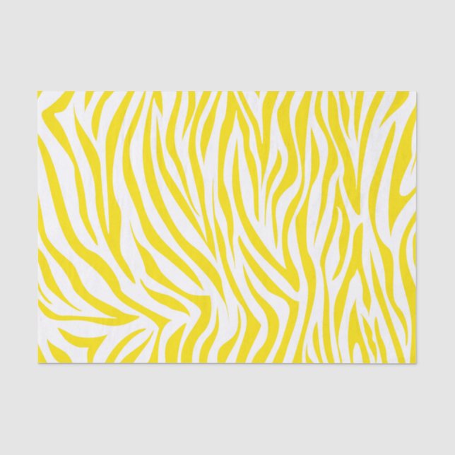 Papel De Seda Ouro Amarelo Safari Zebra (Frente )
