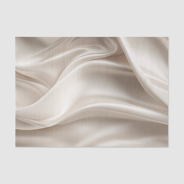 Papel De Seda Ouro Champanhe Bonito Romântico Falso Cetim Casame (Frente )