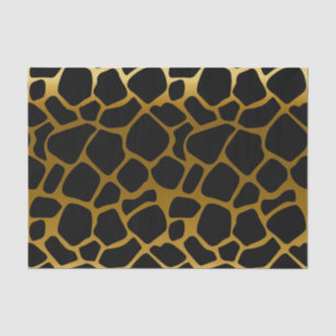 Papel De Seda Ouro corajoso e pontos pretos do girafa
