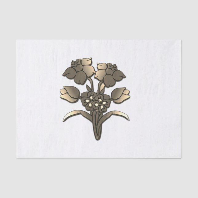 Papel De Seda Ouro Daffodil (Frente )