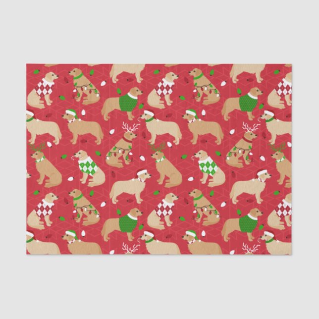 Papel De Seda Ouro de Natal (Frente )