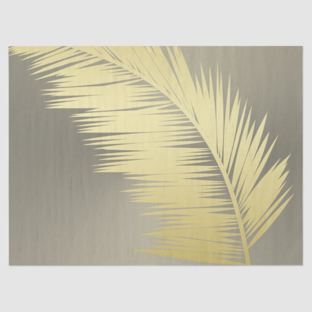 Papel De Seda Ouro de Palmeiras tropicais (Frente )
