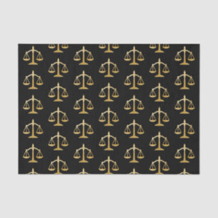 Papel De Seda Ouro do Tema da Lei de Justiça