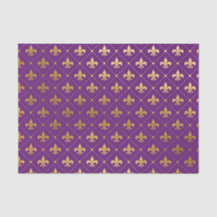 Papel De Seda Ouro Elegante Fleur De Lis Squares