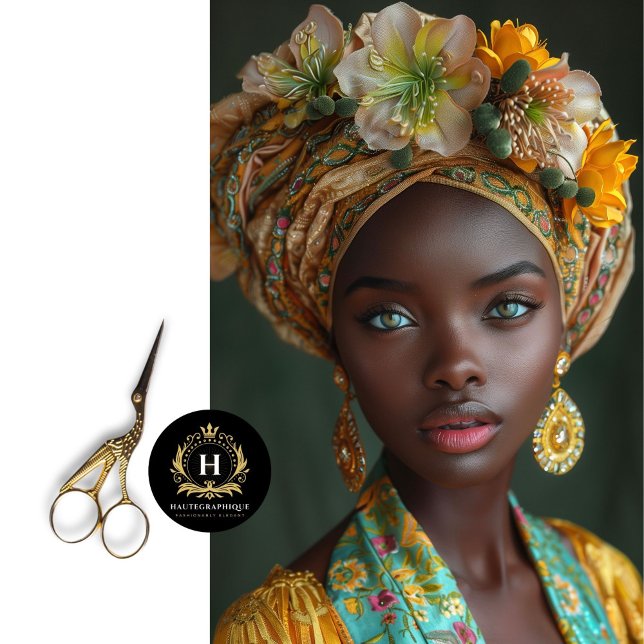 Papel De Seda Ouro Floral Deusa Retrato Decoupage (Criador carregado)