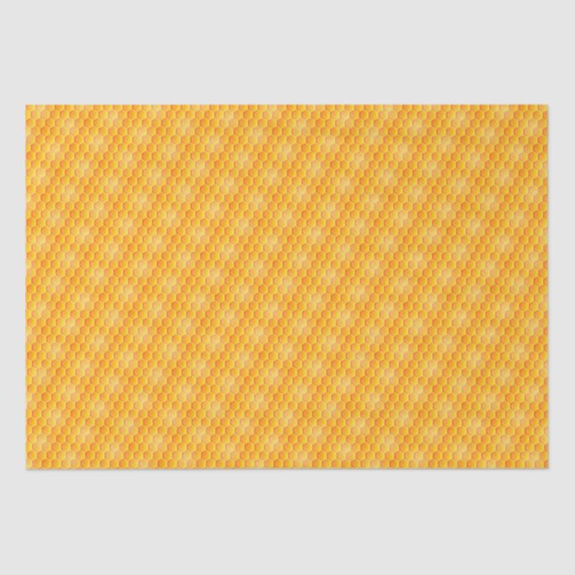 Papel De Seda Ouro Honeycomb Pattern (Frente )
