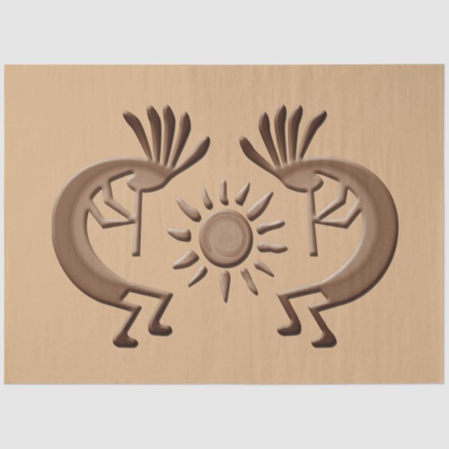 Papel De Seda Ouro Kokopelli Sun - Desacoplamento (Frente )