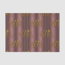 Papel De Seda Ouro Noel e Rosa Dourado Natal